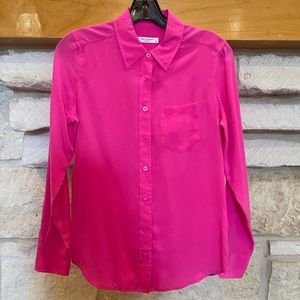 Equipment Silk Button Down Top Blouse